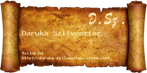 Daruka Szilveszter névjegykártya